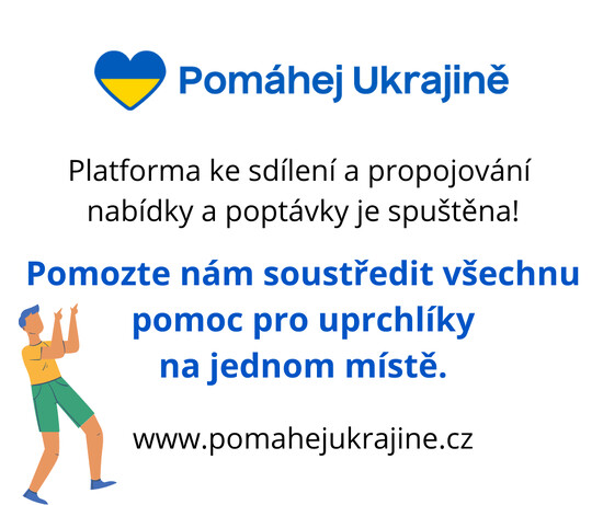 Platforma Pomáhej Ukrajině dostane pomoc k uprchlíkům, kteří ji nejvíc potřebují