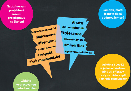 Hledáme lektory/ky dílen se zaměřením na prevenci nenávistných projevů na internetu