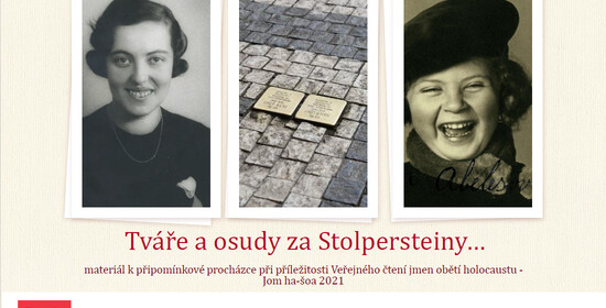 Procházka při příležitosti čtení jmen obětí holocaustu: Tváře a osudy za Stolpersteiny
