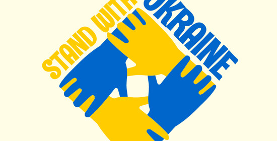 Leták v ukrajinštině se základními kontakty pro příchozí