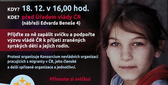 Demonstrace za přijetí syrských uprchlíků. Musí syrské děti čekat na svého Wintona?